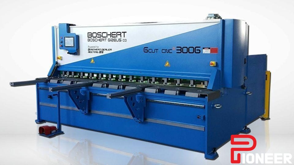 BOSCHERT GCUT 2504 Power Squaring Shears (Inch) | Pioneer Machine Sales Inc.