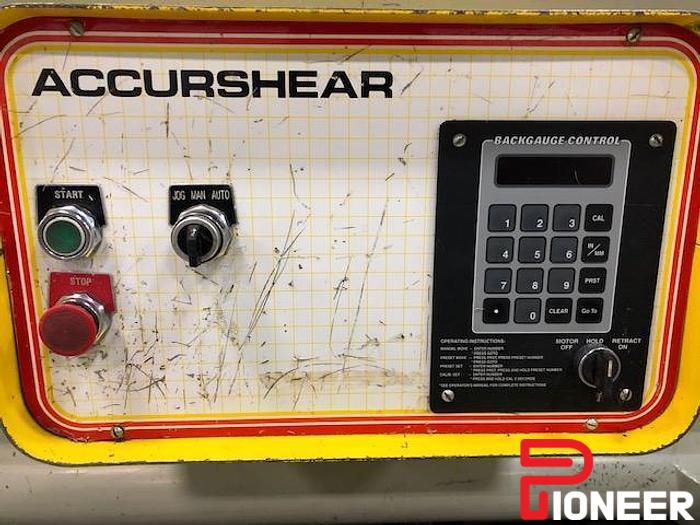 ACCURSHEAR 625010 Power Squaring Shears (Inch) | Pioneer Machine Sales Inc.